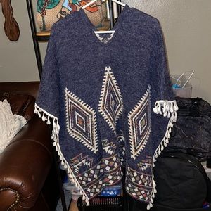 Poncho style sweater.